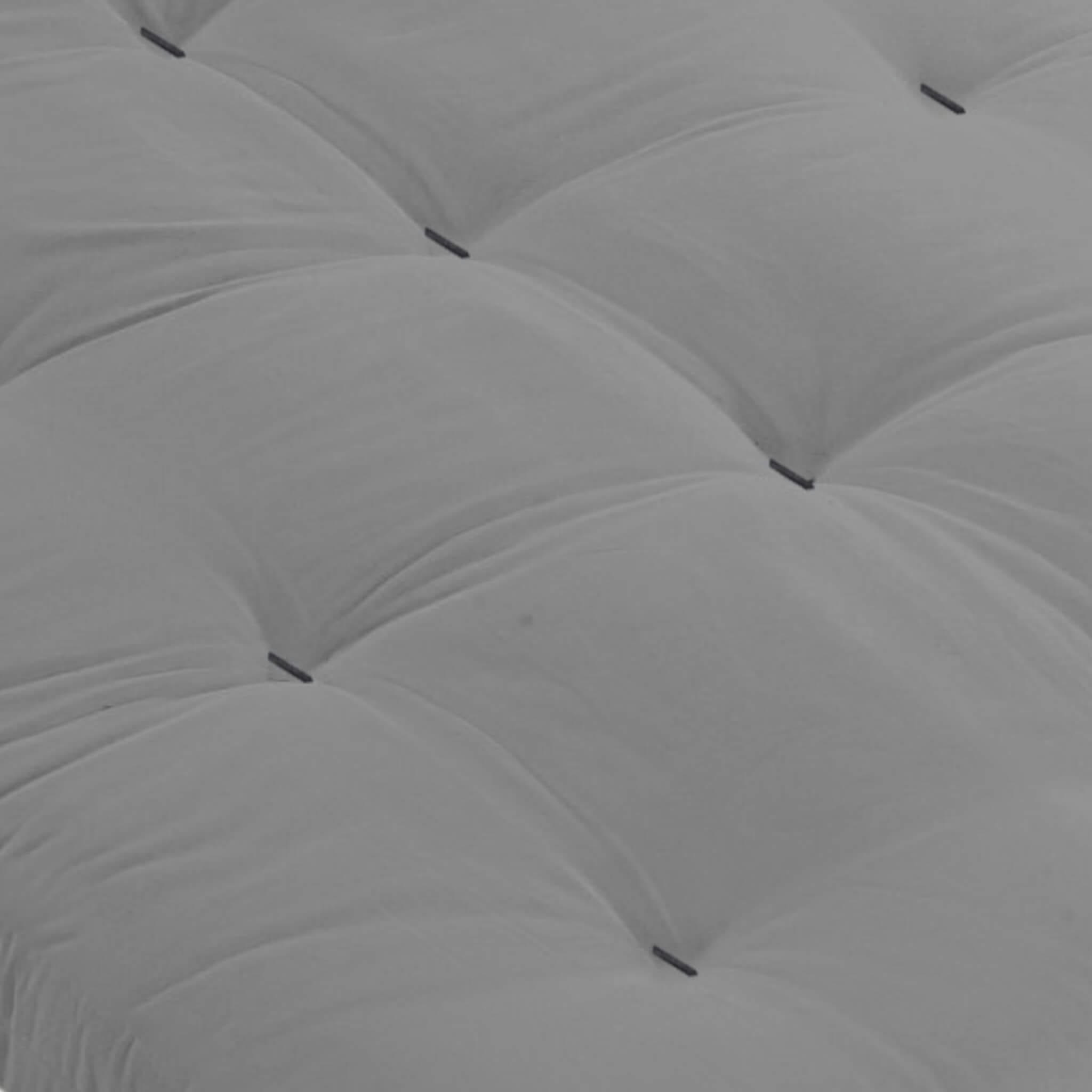 - Futon coton + mousse mémoire anti-taches gris 90x200