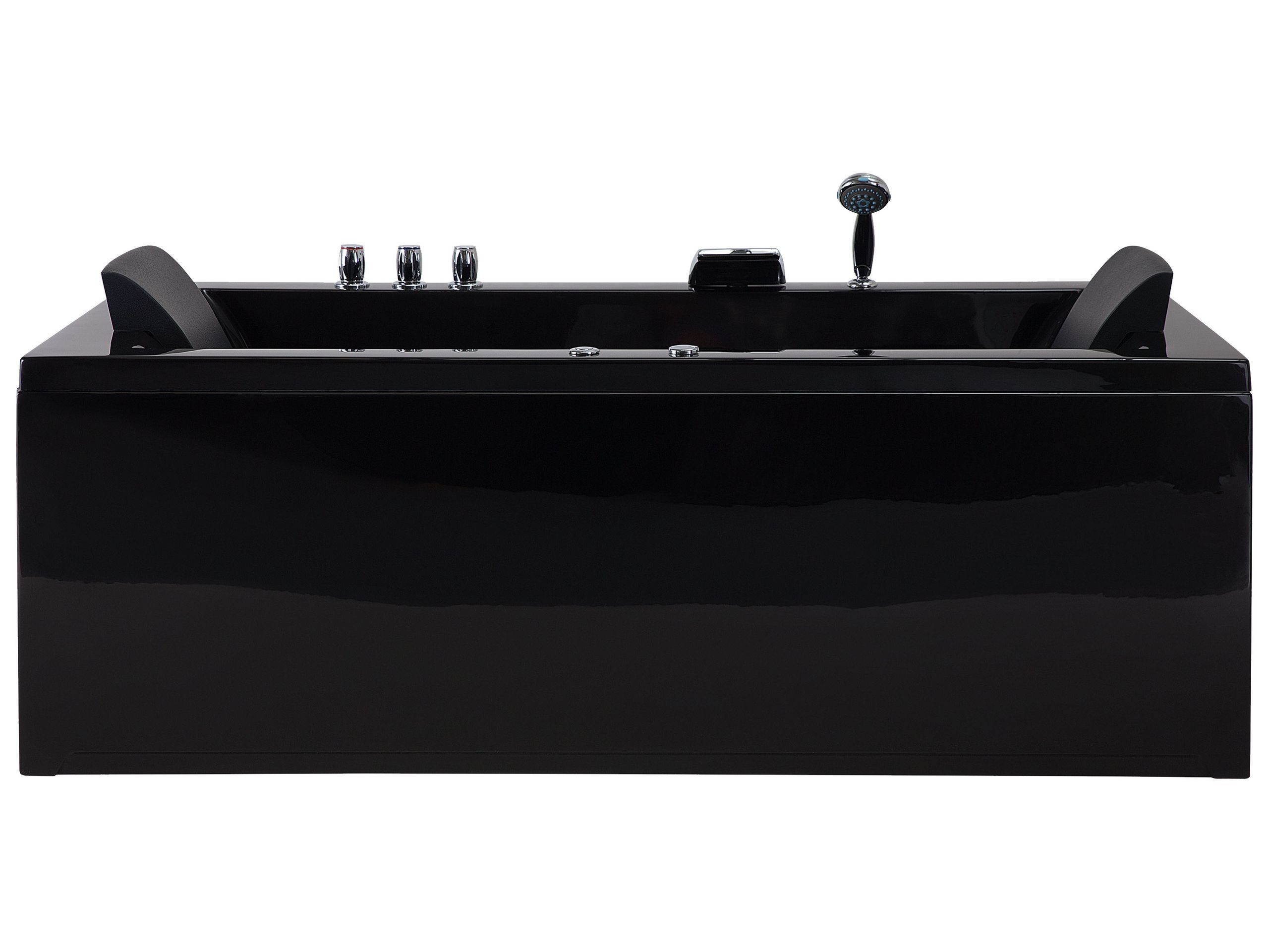 Wanna hydromasaż narożna lewa 183x90 cm czarna