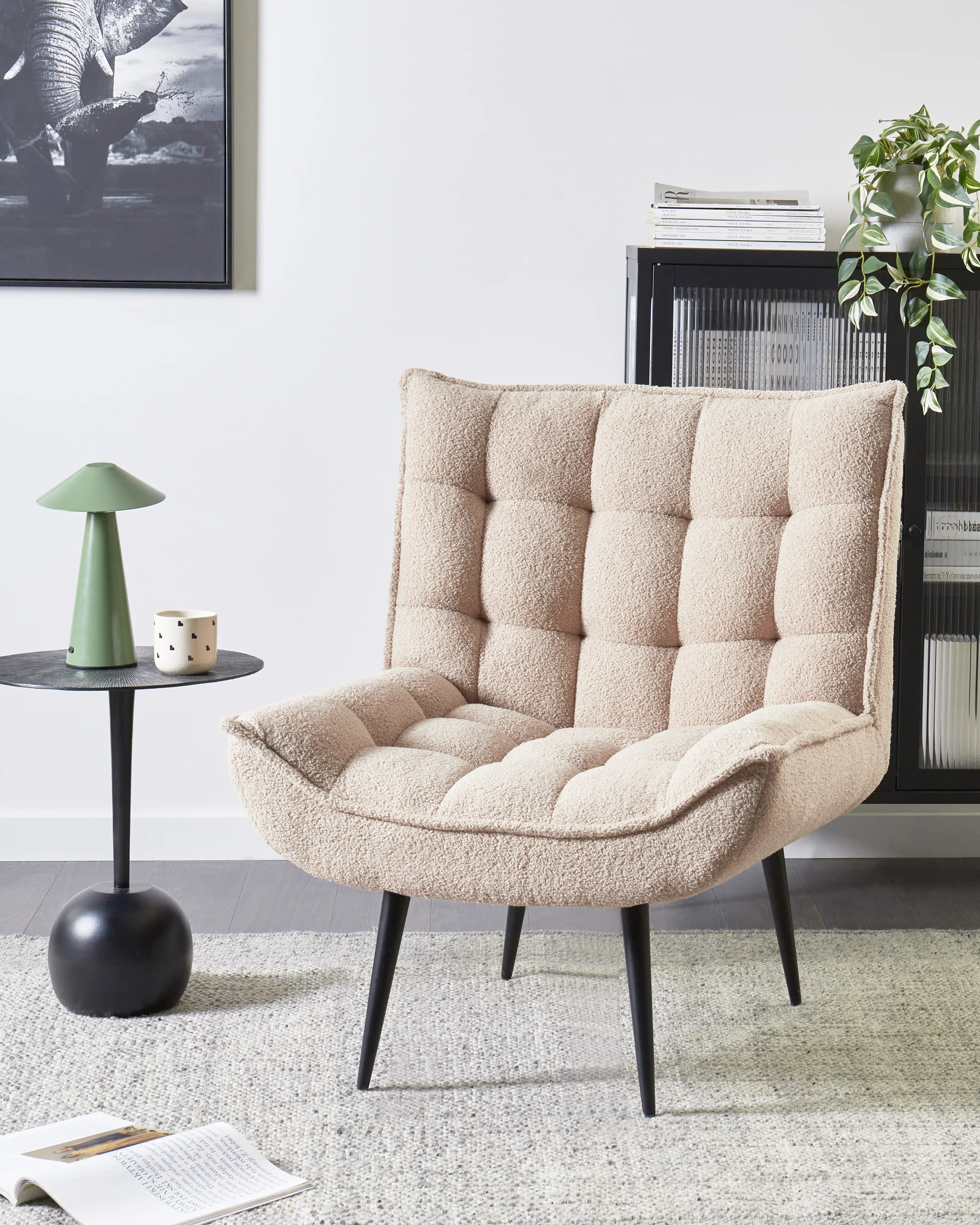 Armchair ALVESTA Boucle Beige