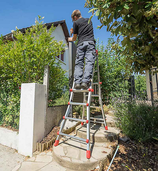 Echelle multifonction télescopique 4x4 échelons 3,8m/4,7m ProfiStep Multi