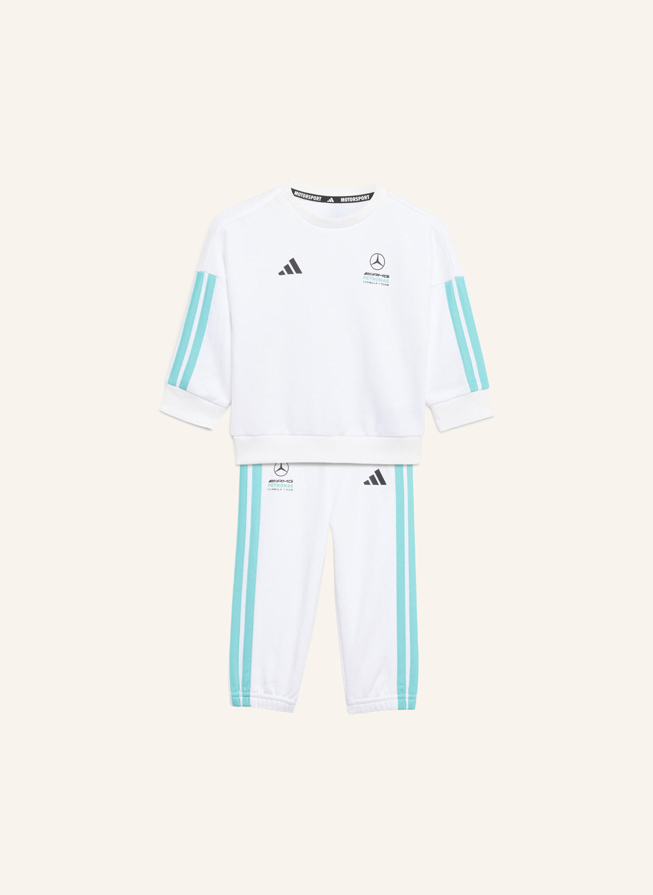 adidas MERCEDES-AMG PETRONAS FORMULA 1 TEAM DNA KIDS JOGGINGANZUG, LANGÄRMLIG