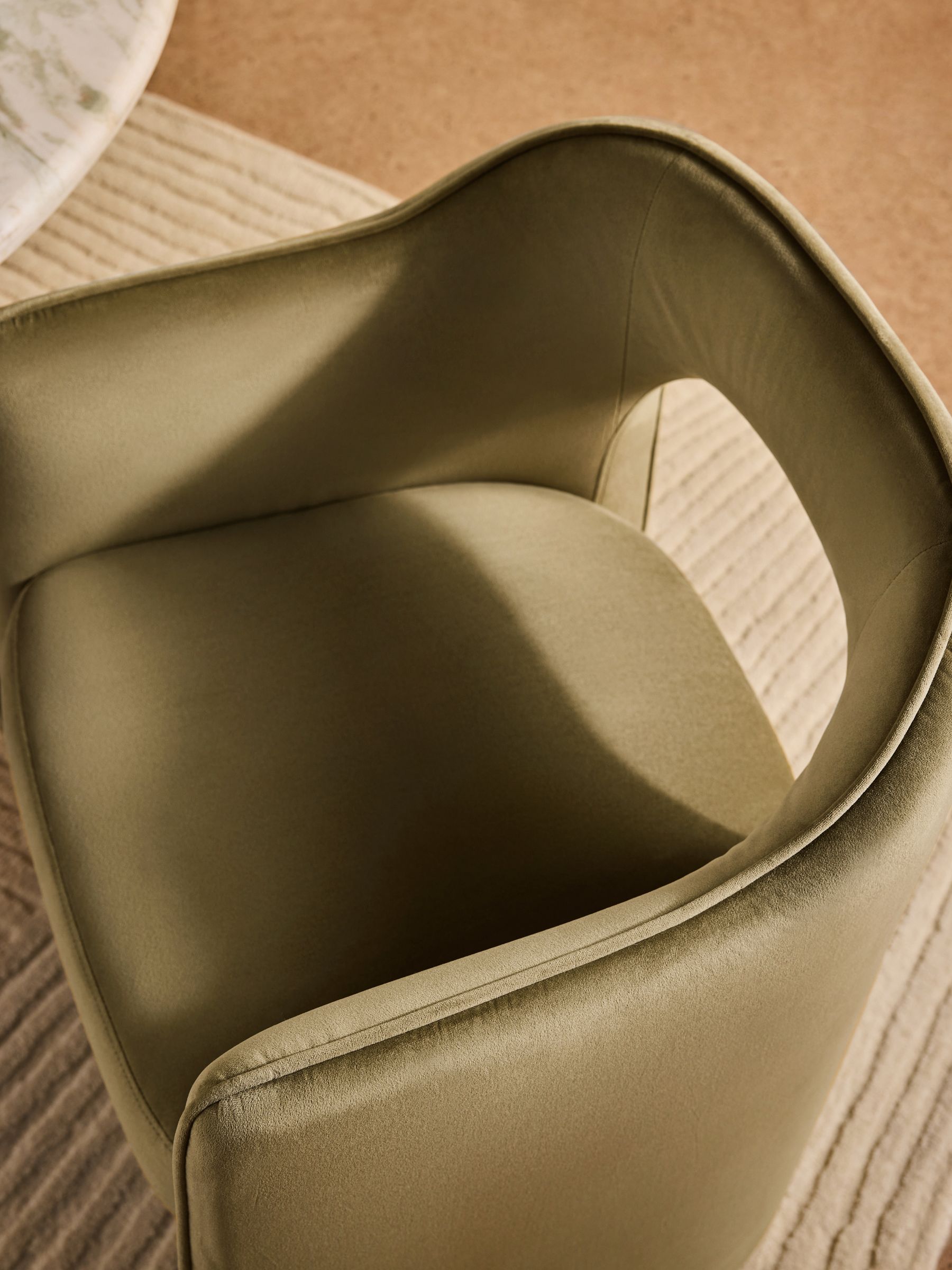 Sariah Dining Chair in Fern Green Velvet