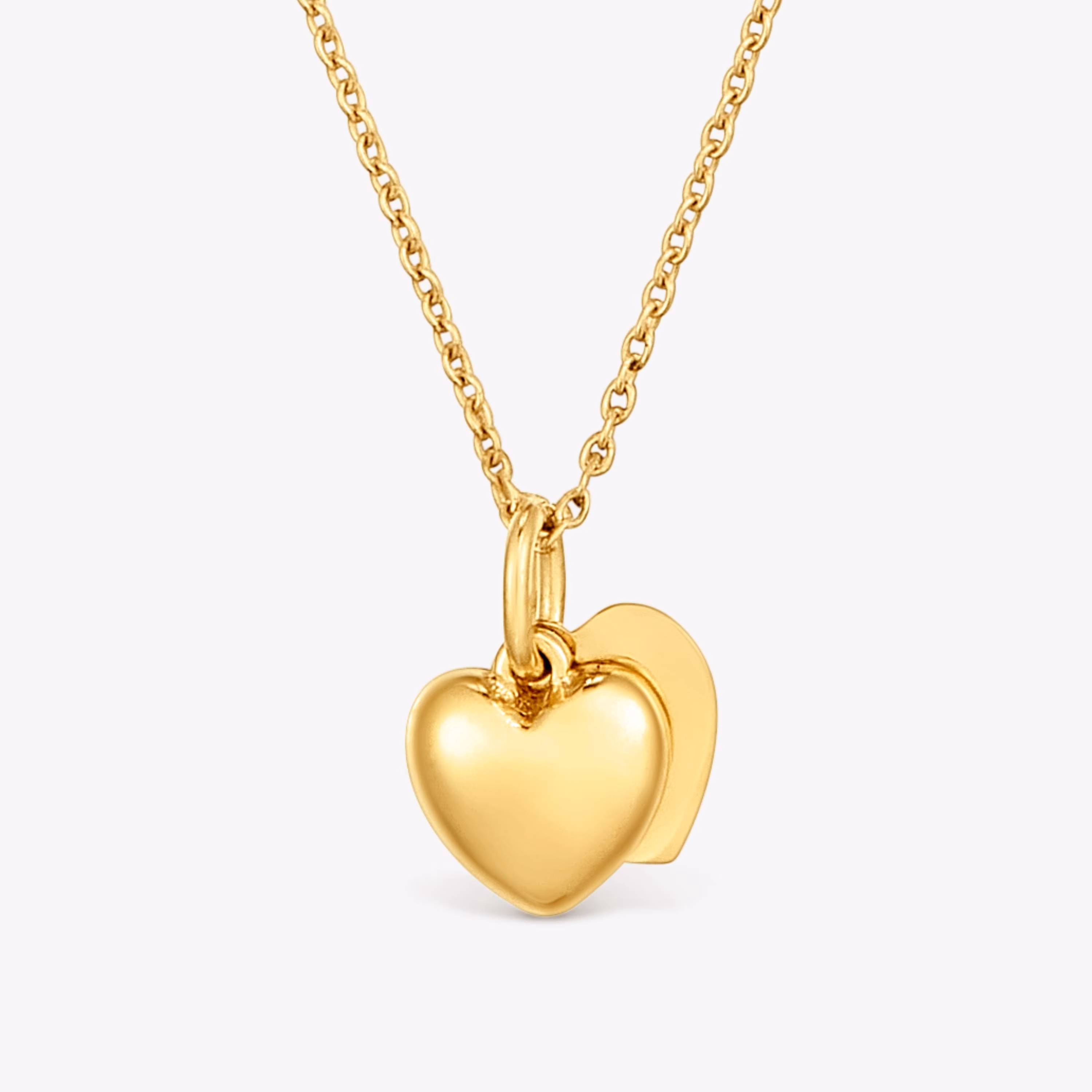 Collar de oro 14 kt doble corazón TOUS Flechazo