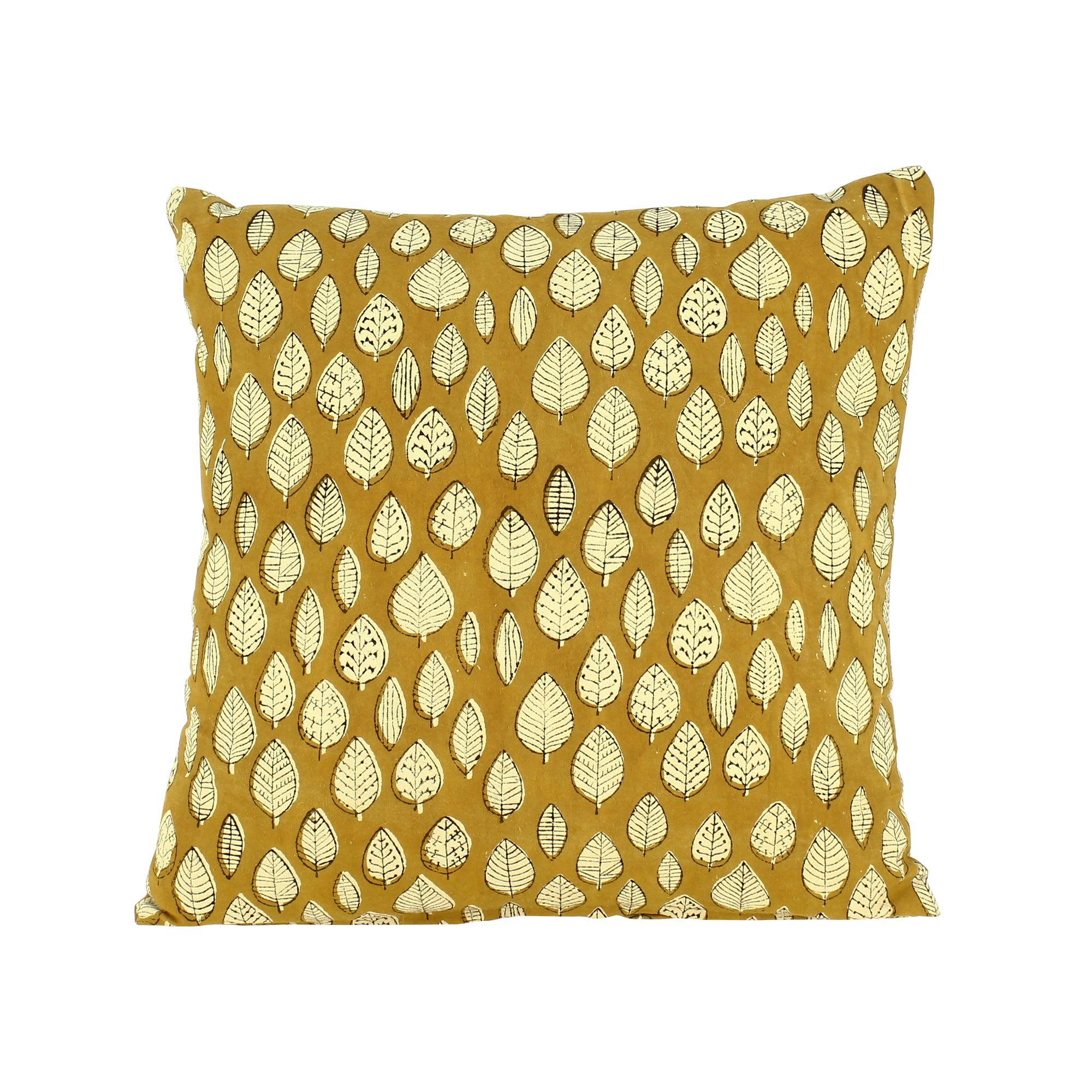 NILAM - Coussin en coton jaune 40cm