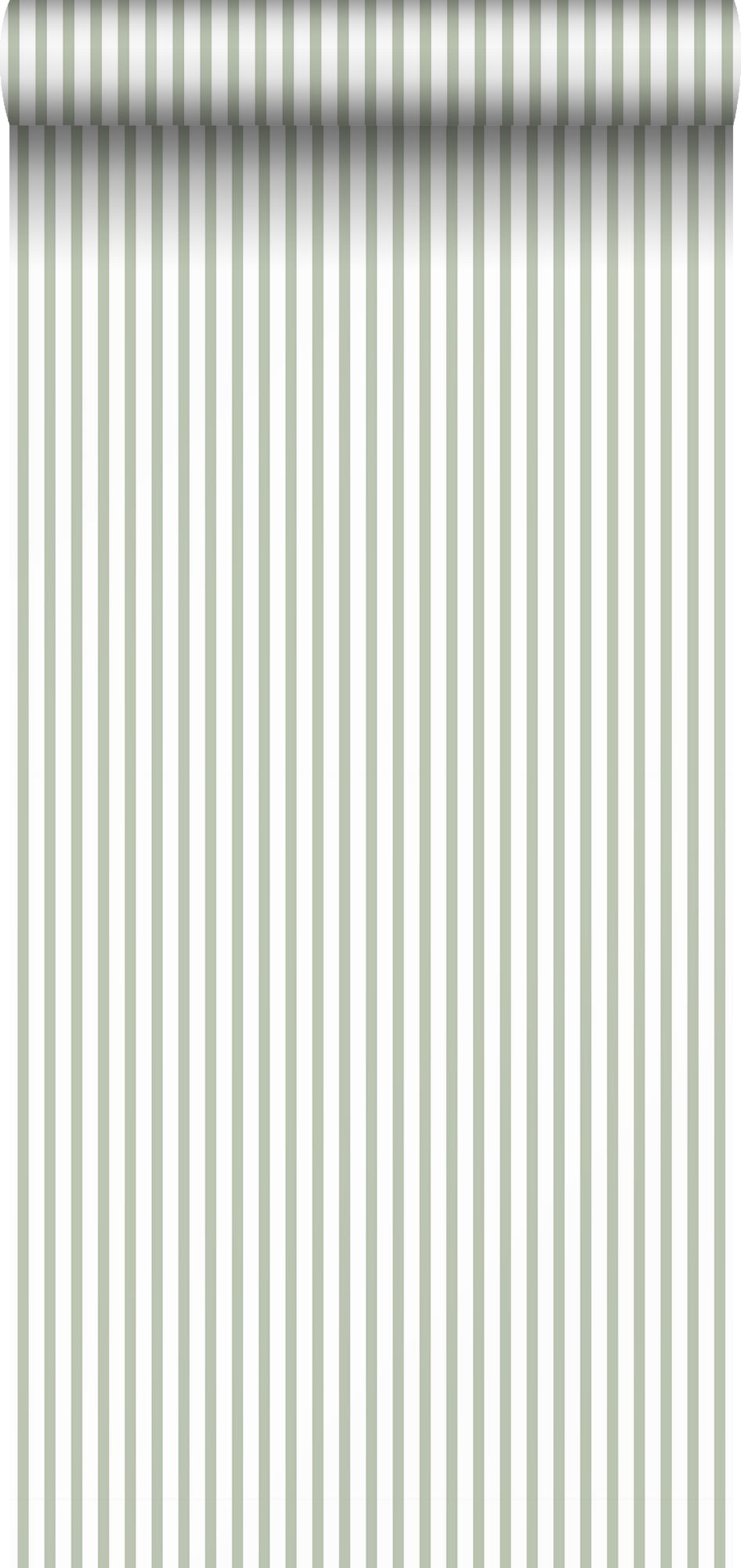 Sanders & Sanders behang strepen vergrijsd olijfgroen en wit - 53 cm x 10 m - 640416