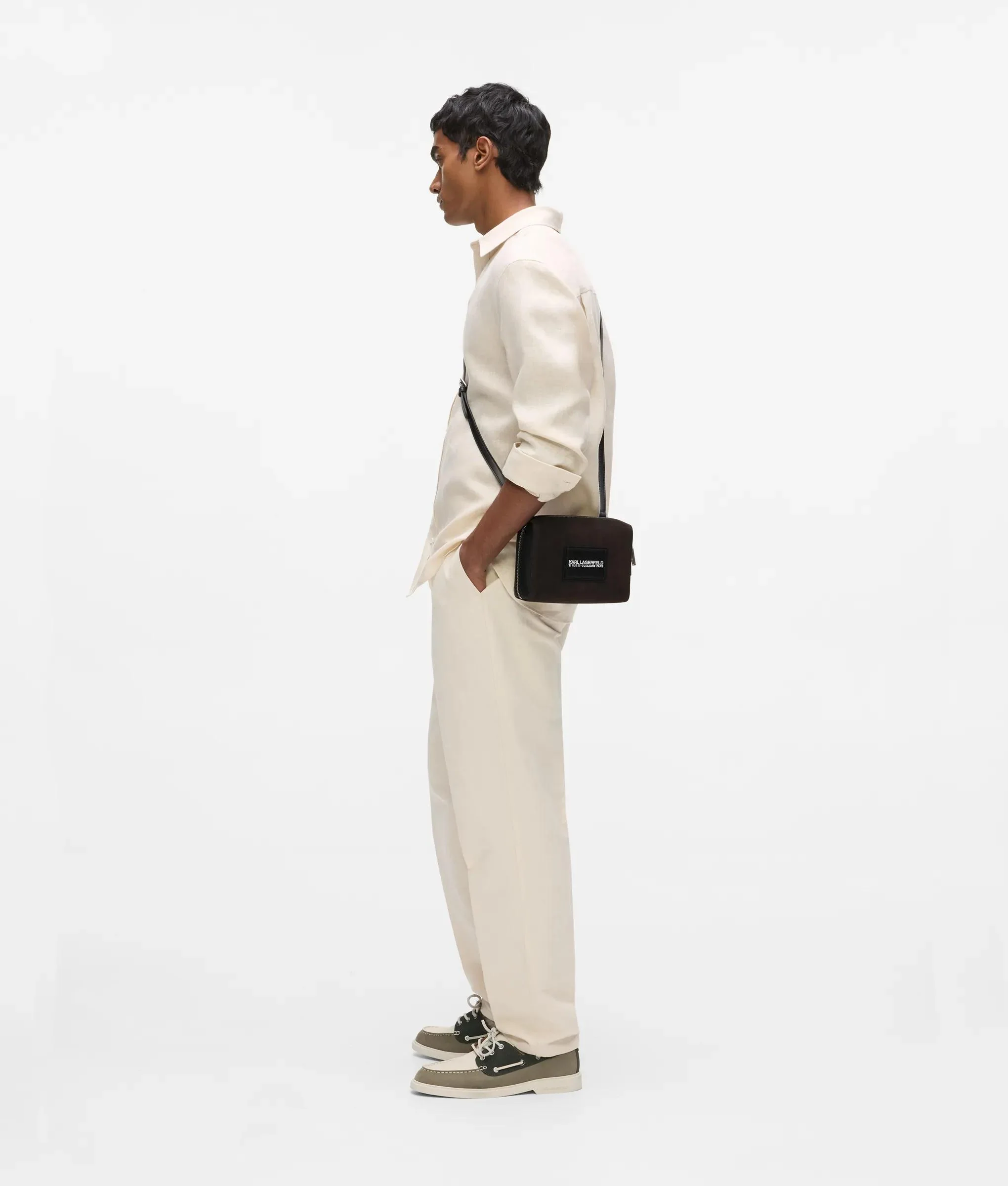 Sac à bandoulière K/Traveller en daim synthétique