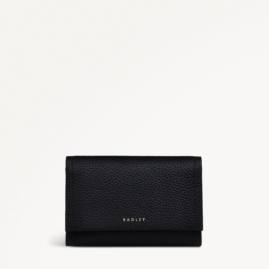 OAK STREET MEDIUM FLAPOVER PURSE BLACK