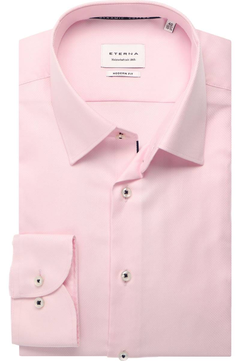 ETERNA Dynamic Cotton Modern Fit Hemd rot, Strukturiert