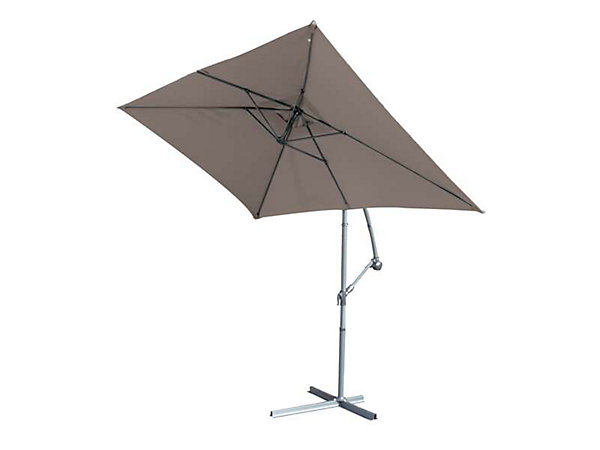 Parasol Structure Métal à Pied Déporté 3 x 2 m (3x2 m - Taupe)