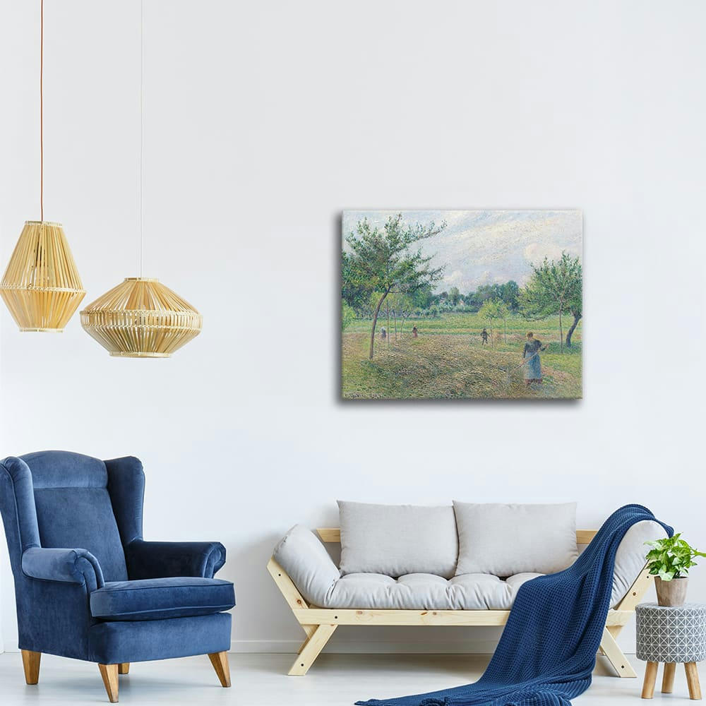 - Tableau La Récolte de Foin à Éragny Camille Pissarro 50x60cm