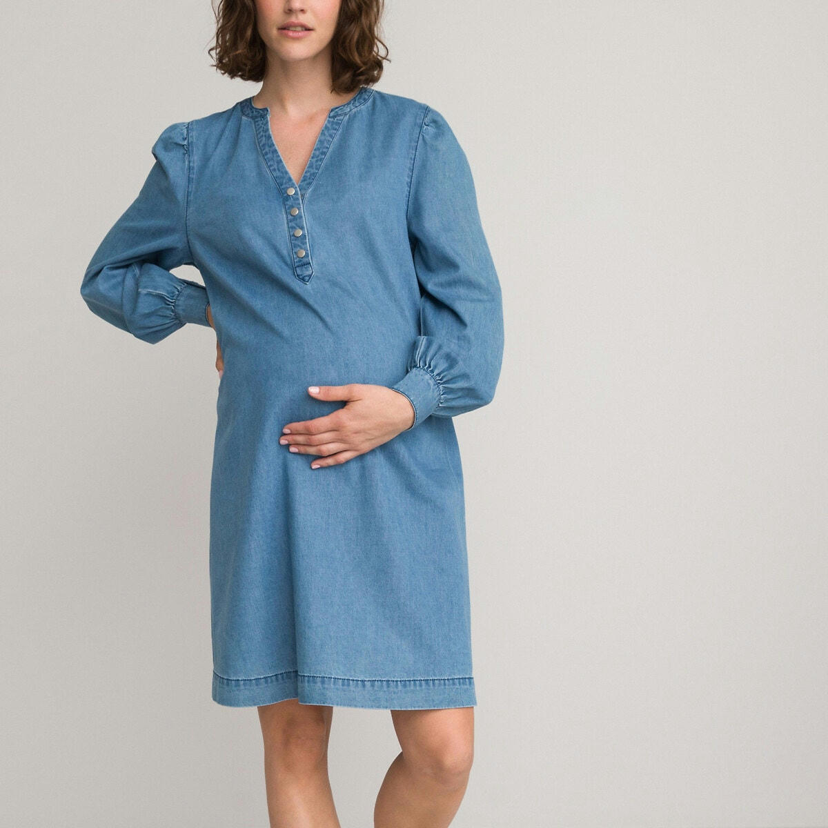 Robe de grossesse, en denim