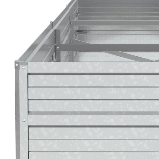 NNEVL Garden Raised Bed 240x80x45 cm Galvanized Steel Silver