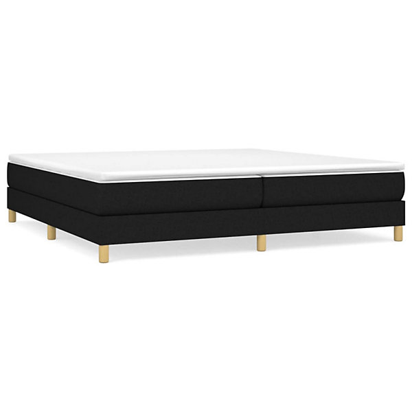 Cadre de lit sans matelas noir 200x200 cm tissu
