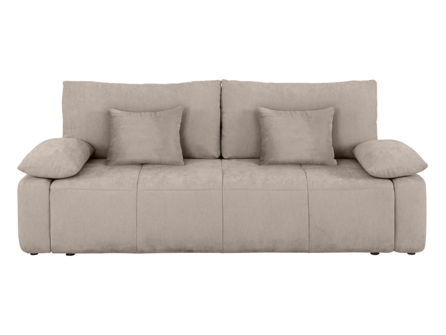 Sofa trzyosobowa Hello rozkładana z pojemnikiem taupe