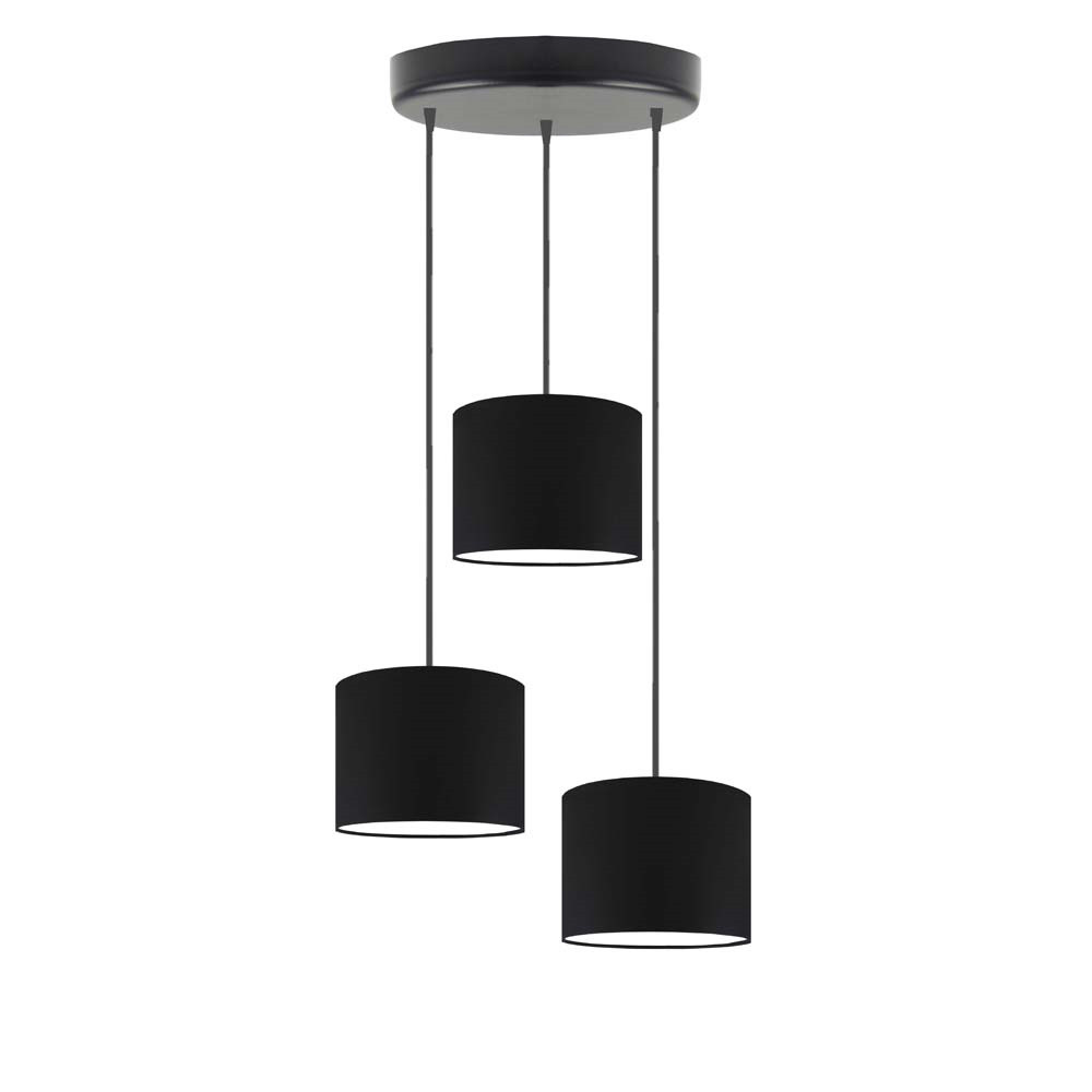 Lampa trzypunktowa loft PUEBLO Czarny/ Czarny