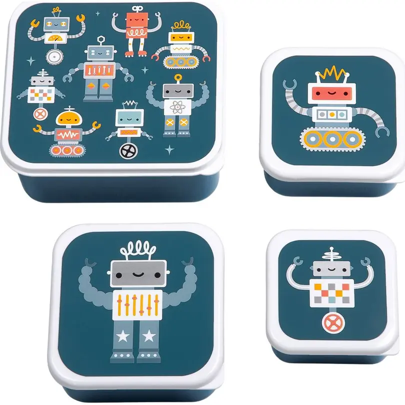 Lunch-Box 4-teilig Robots