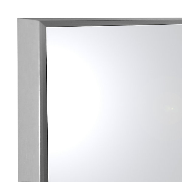 Miroir rectangulaire Alya Norasia en aluminium bords argentés l.50 x H.150cm