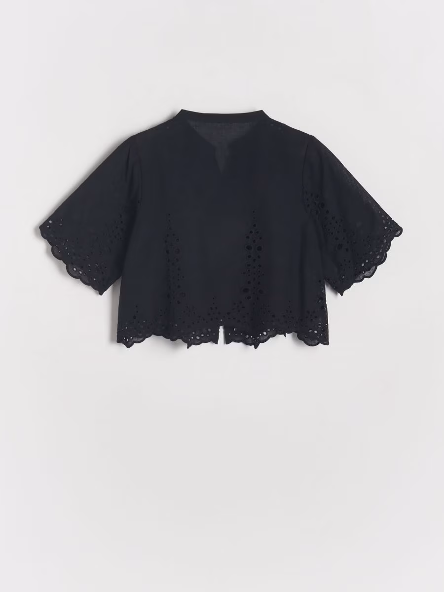 Broderie Anglaise Cotton Shirt