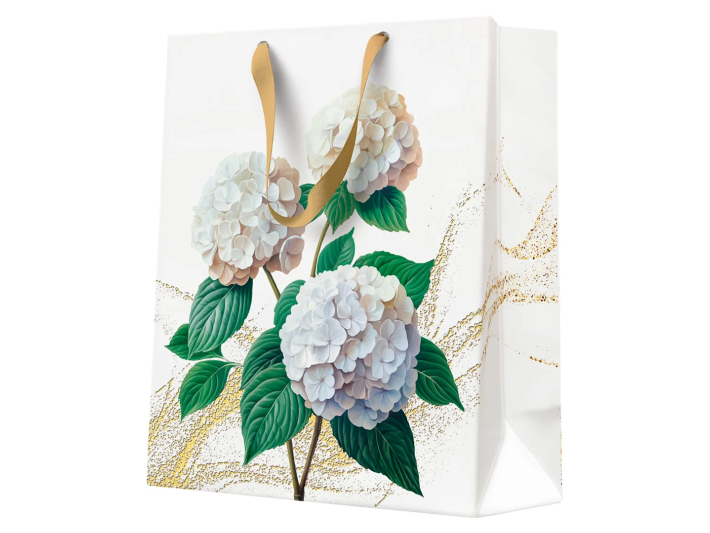 Torba dekoracyjna Romantic White Hydrangeas 20x25 cm