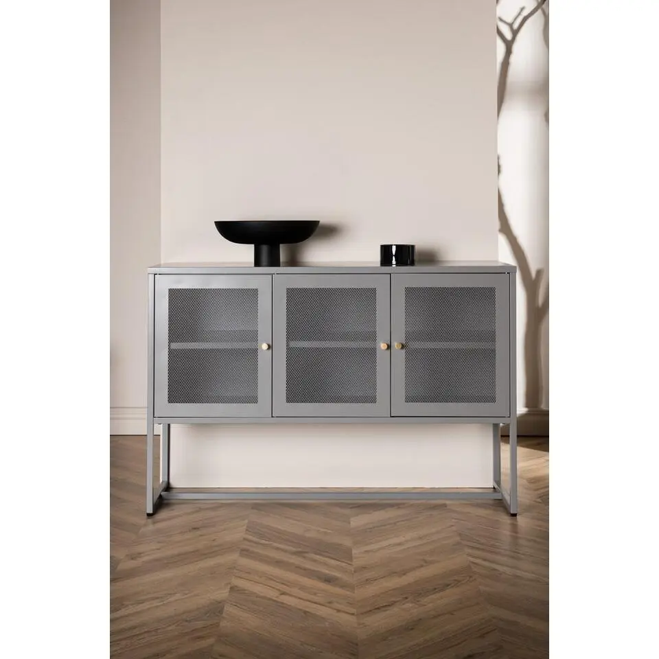 Nest living Sita metalen dressoir grijs - 120 x 80 cm