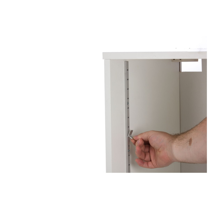 Taquet pour crémaillère en aluminium blanc 19 x 11 mm 16 pièces TEKNIBOX