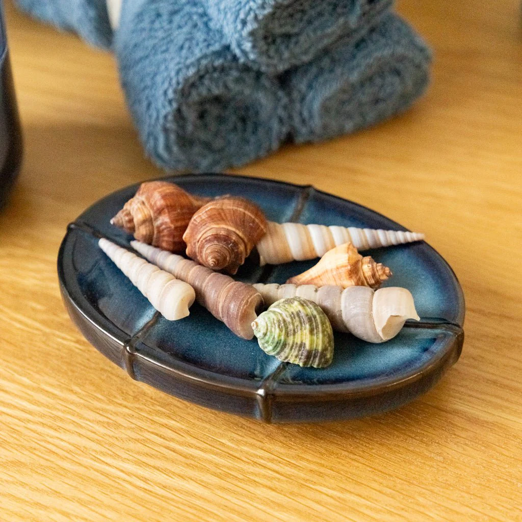 Saboneteira Cerâmica Azul IOS