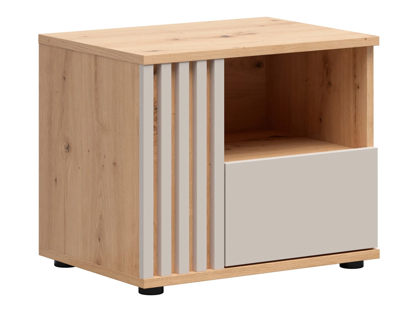 Szafka nocna Brevas 55 cm lewostronna z szufladą dąb artisan/kaszmir