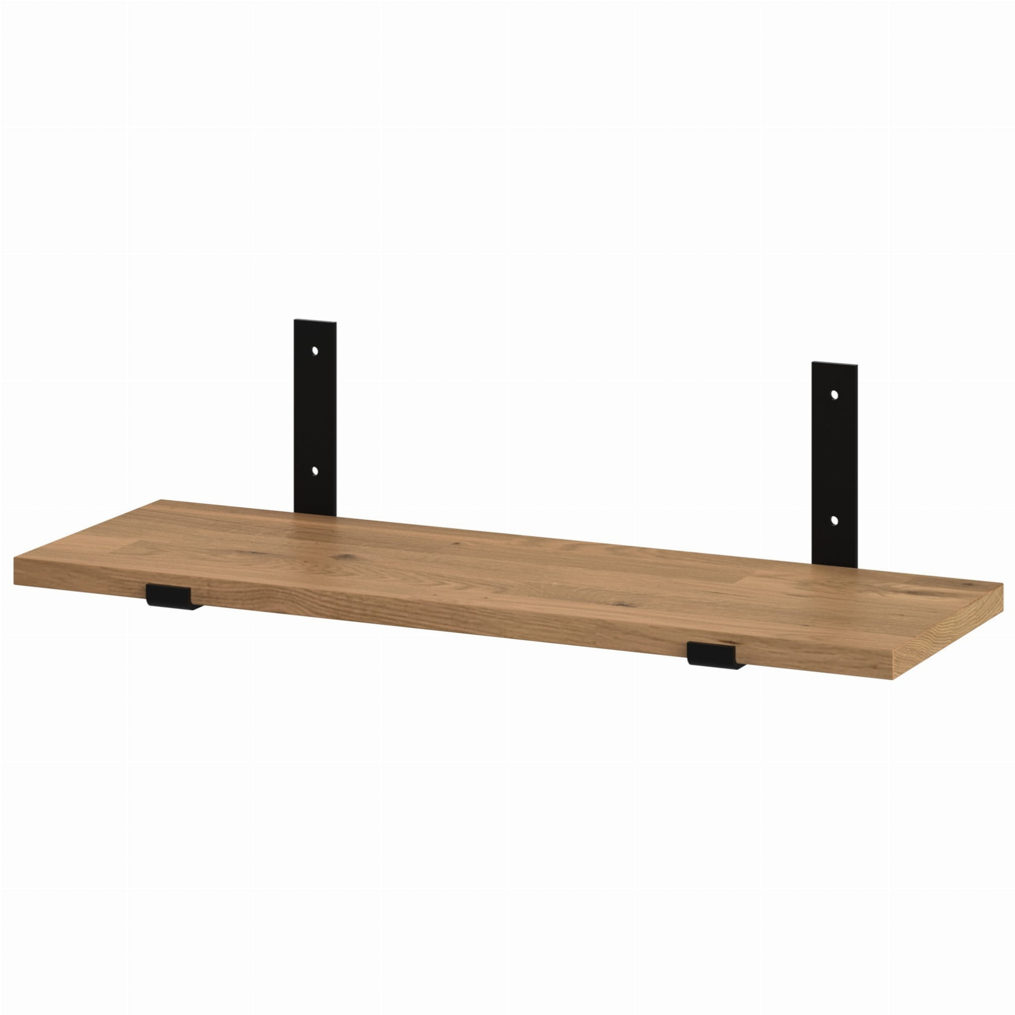 Półka wisząca z deską dębową LOFT industrial na uchwytach L 30x20 cm