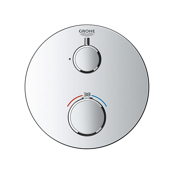 Mitigeur De Douche Thermostatique Grohtherm 24076000 Rond Ultra Fin - 2 Sorties - Chrome