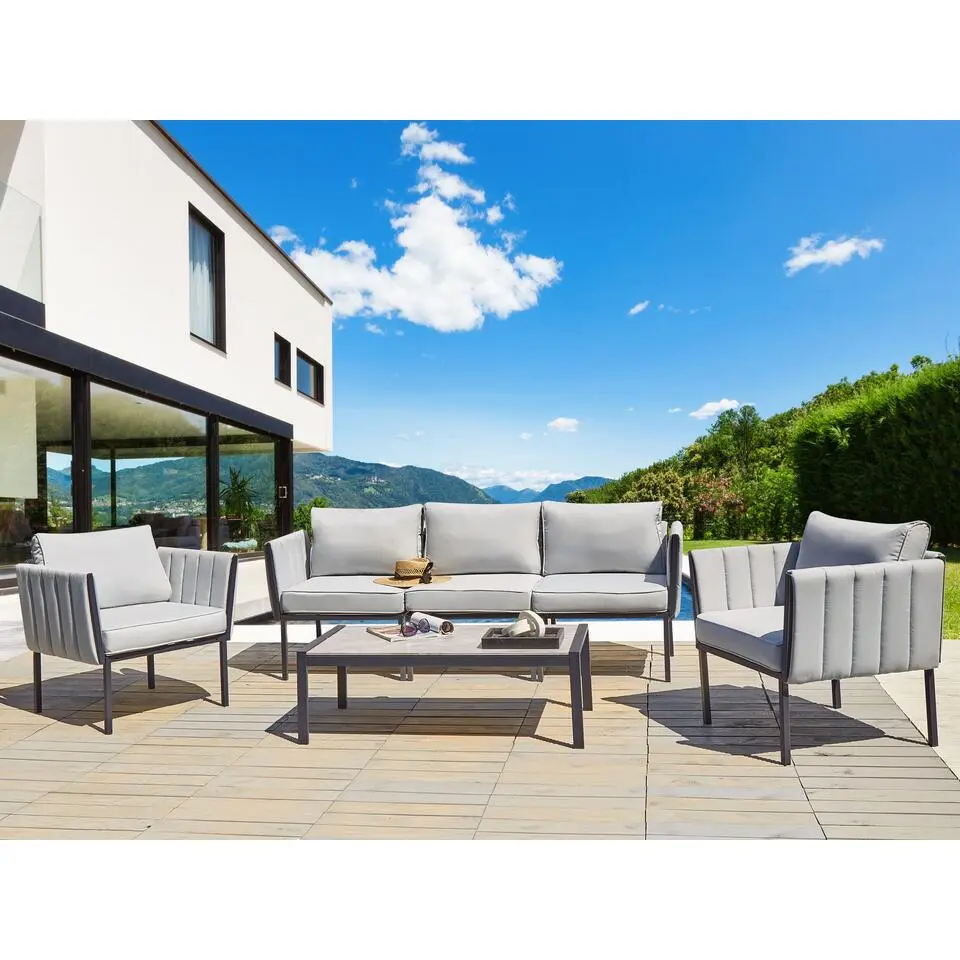 SKALA - Loungeset 5-zits - Lichtgrijs - Staal