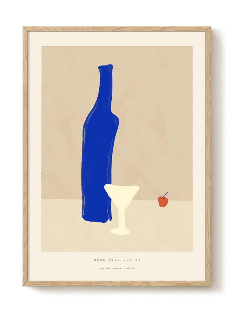 Maxime - More wine plz #3 - PSTR studio Kunst Poster