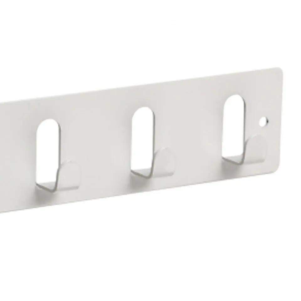 Siro Kapstok - 6 ophang haken - metaal - wit - 11 x 36 cm
