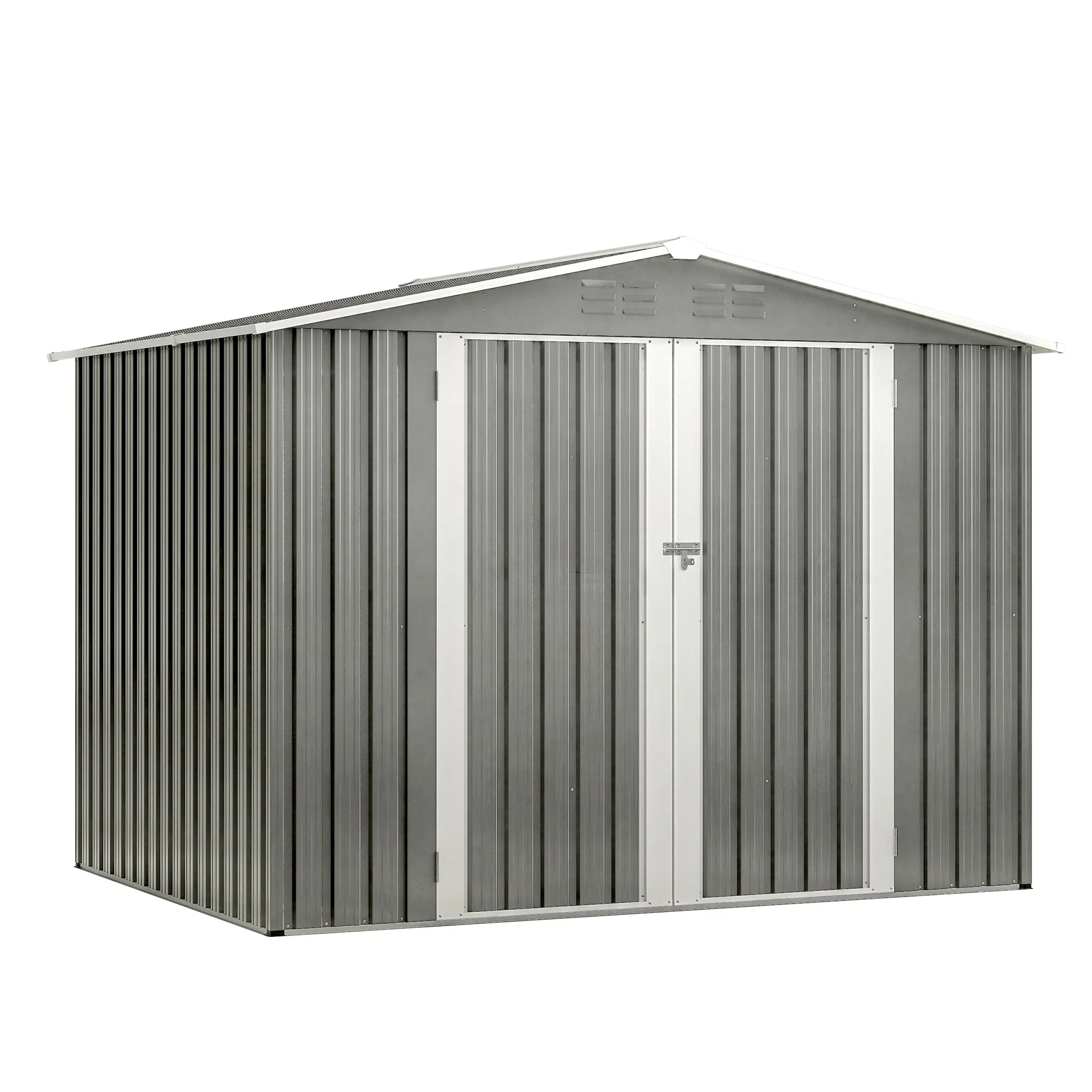 Rustproof Metal Tool Shed Garden Shed with Lockable Door, Pet Shed Storage Shed, Weatherproof & UV-Resistant聽