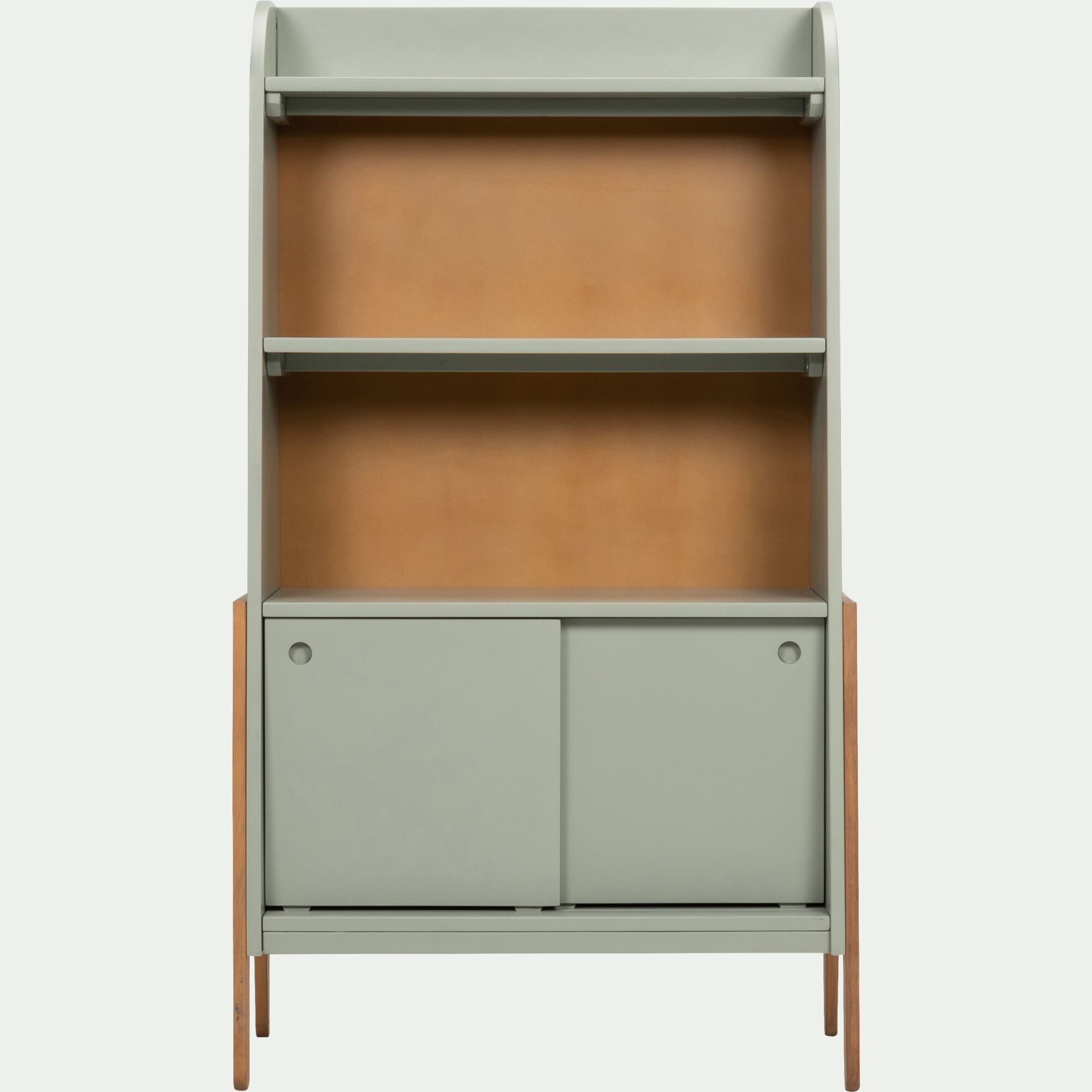 RAPHAEL - Bibliothèque enfant en acacia - vert olivier