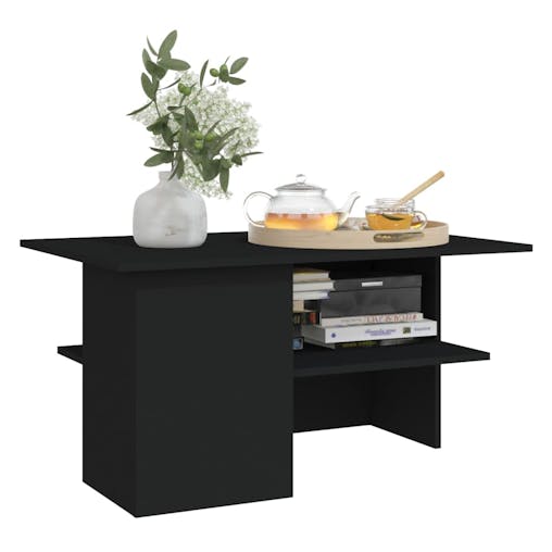 NNEVL Coffee Table Black 90x60x46.5 cm Chipboard