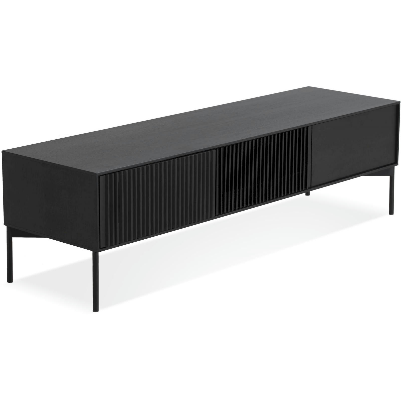 ACONIT - Meuble TV Bois Chêne Noir