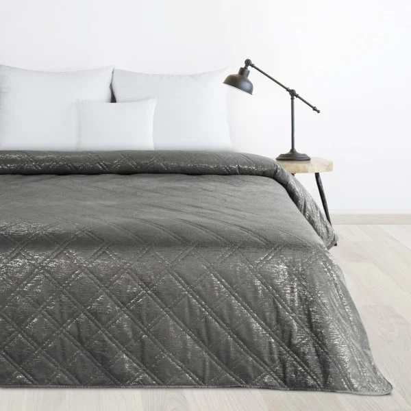 Narzuta Glamour Stalowa 200x220 - Błysk i Styl