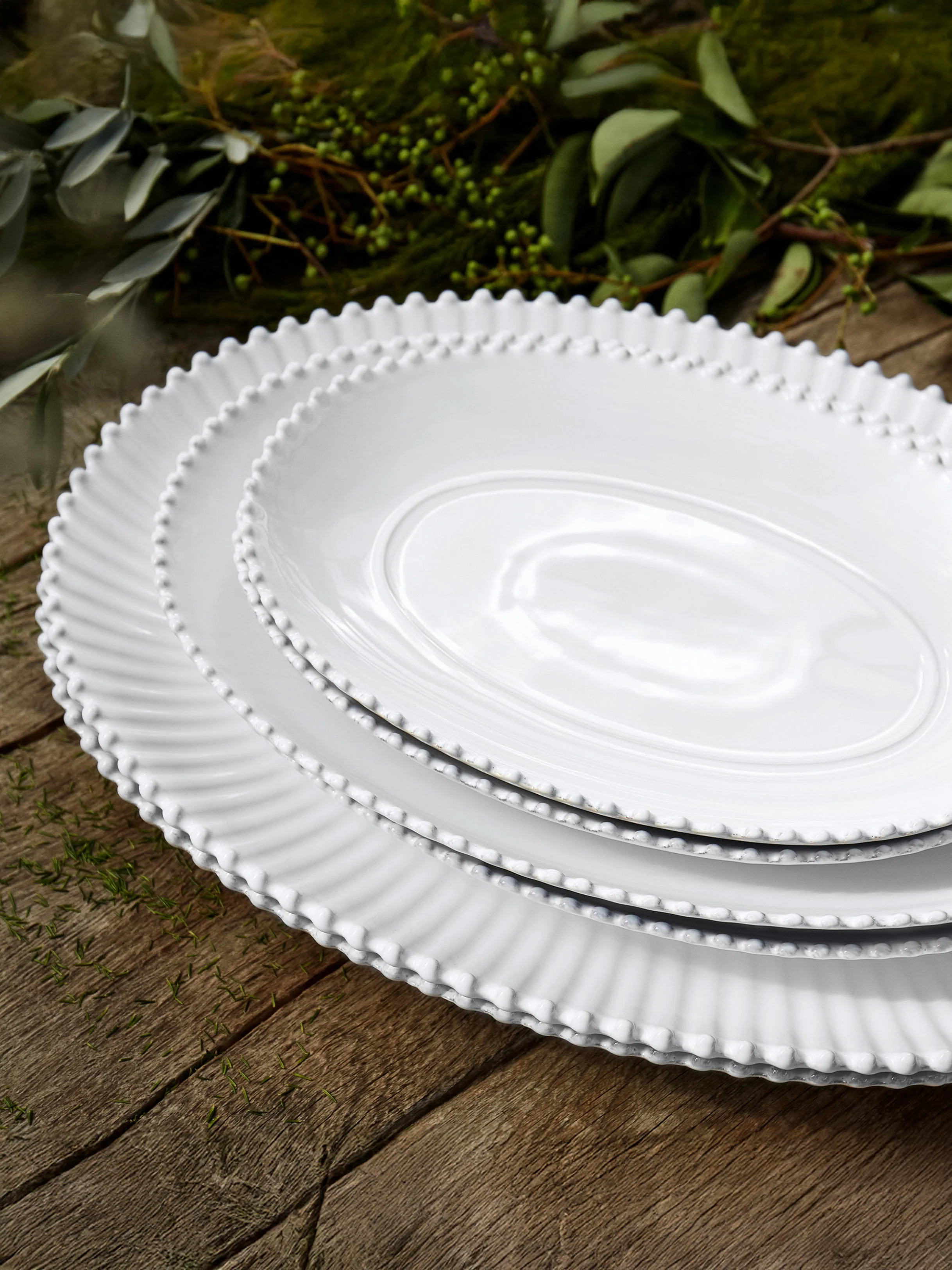 Ovale Servierplatte Pearl