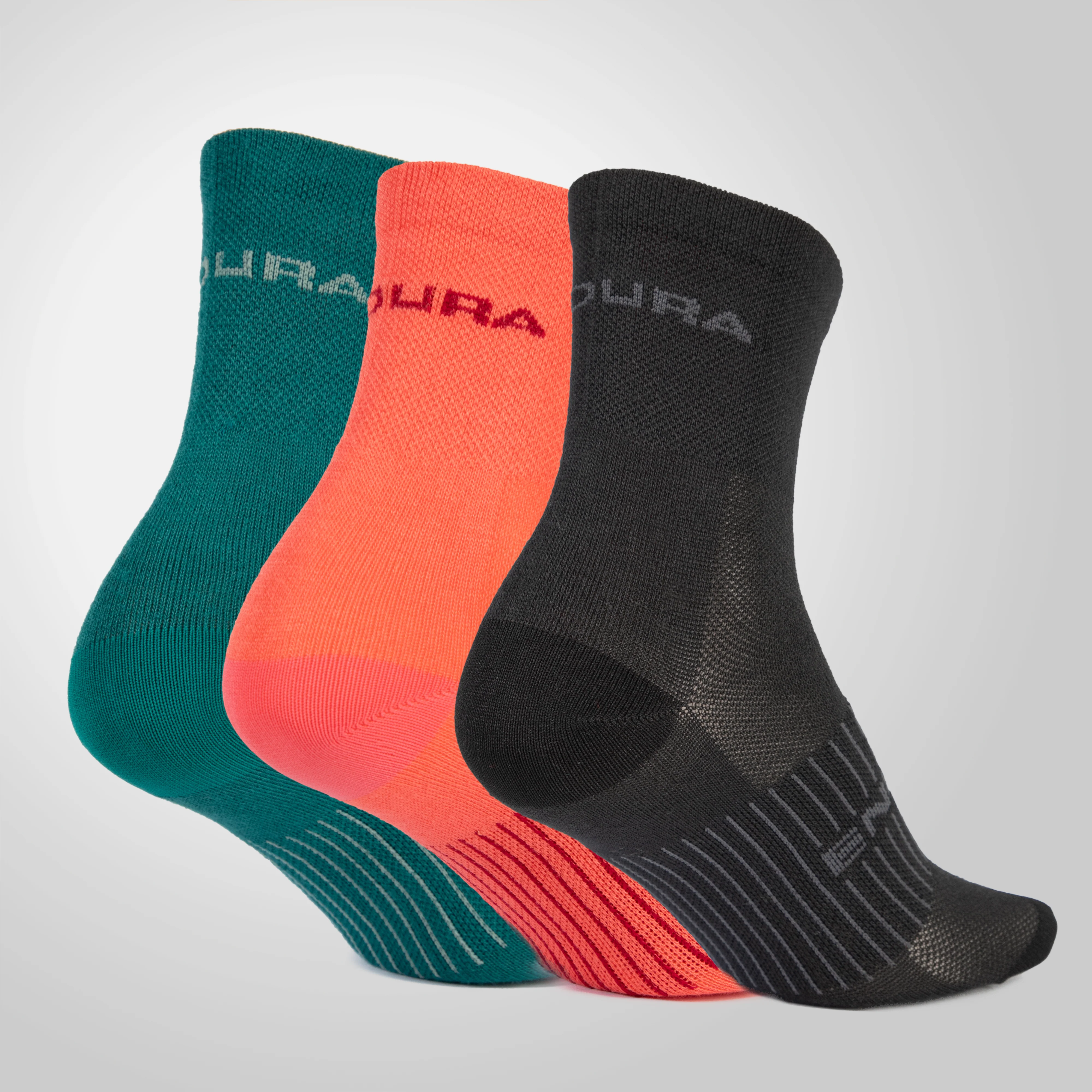 Women's Coolmax® Race 3-Pack Socks - Black