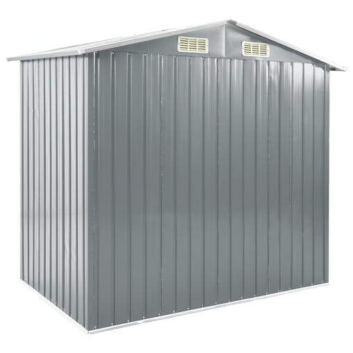NNEVL Garden Shed with Rack Grey 205x130x183 cm Iron