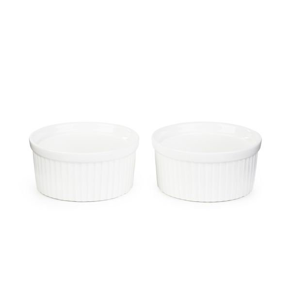 Zestaw naczyń do zapiekania TINEO białych 2 szt. 9 cm