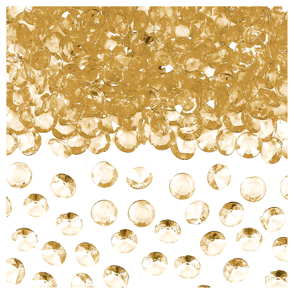 Fun and Shiny Gem Confetti for Birthday/Wedding/Baby Shower, Gold