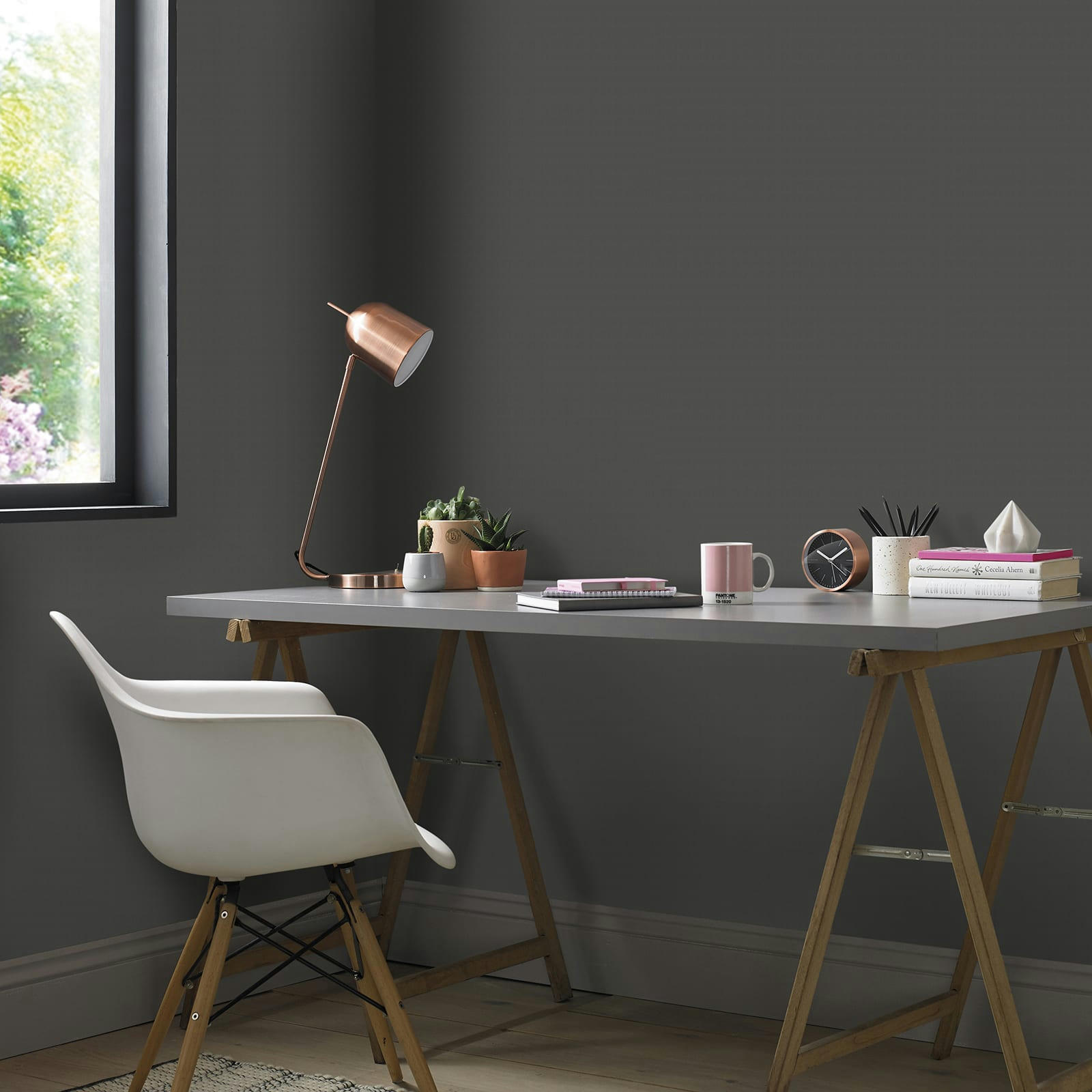 PARADISO - Papier peint intissé paradiso uni gris 1005x52cm