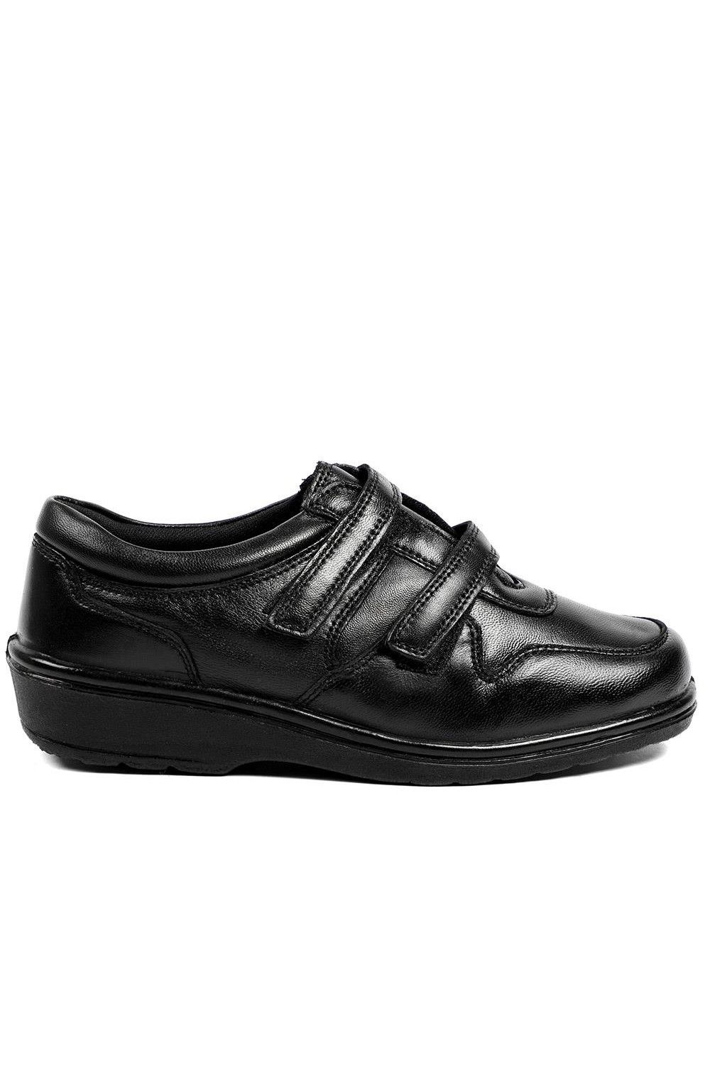 Pavers Wide Fit Leather Adjustable Fit Shoes
