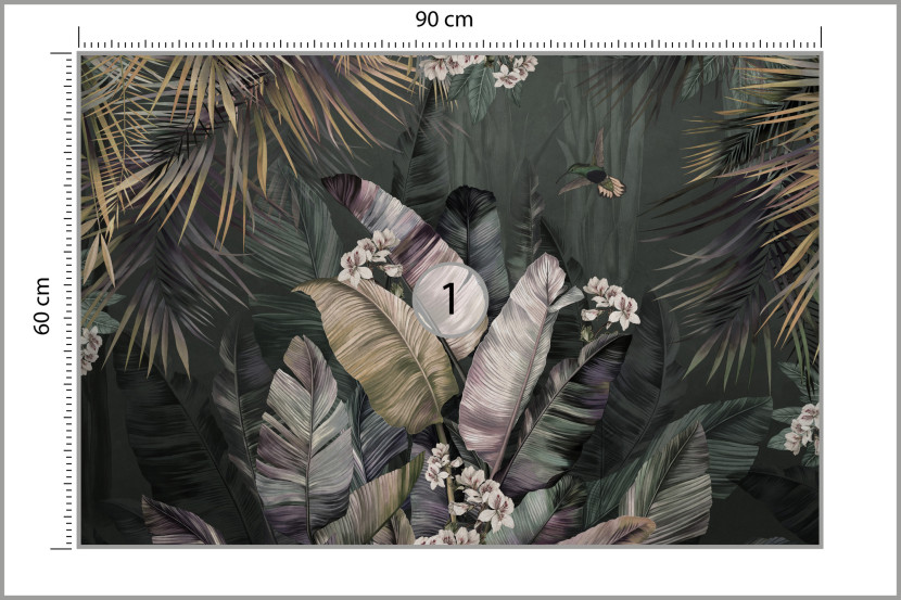 Fototapeta Kolorowe Liście Bananowe 90x60cm