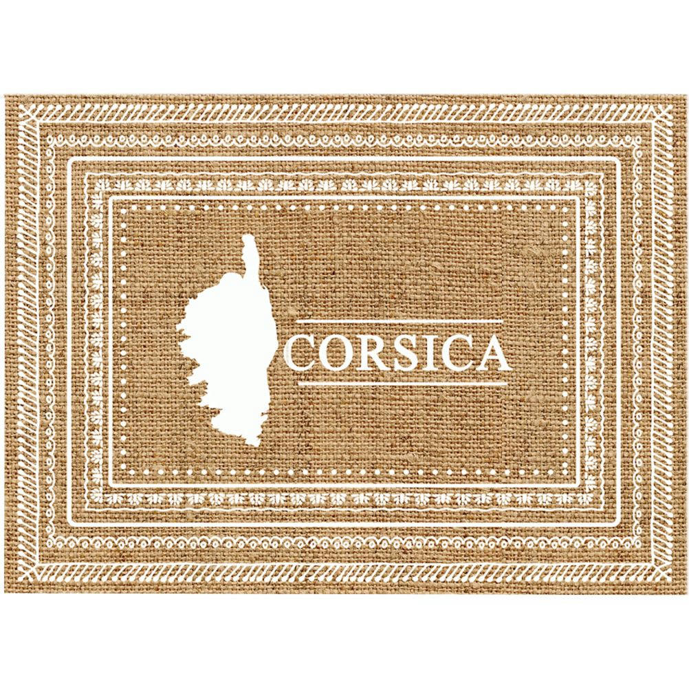 CORSICA - Set de table rectangulaire en toile de jute 42x30