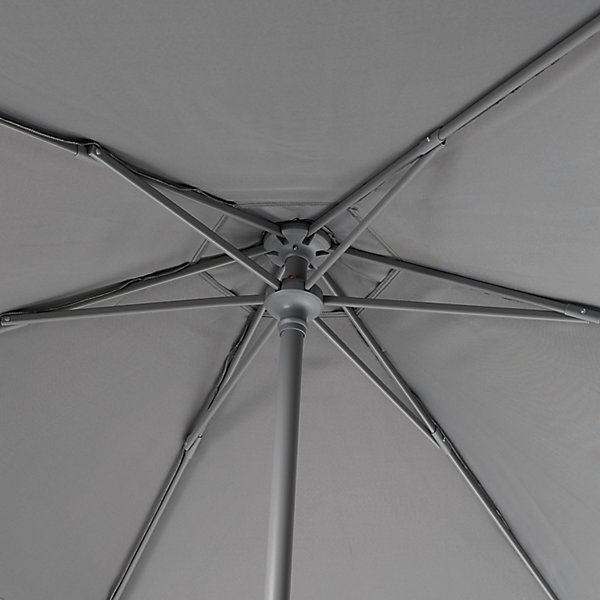 Parasol GoodHome Carambole gris ø200 cm