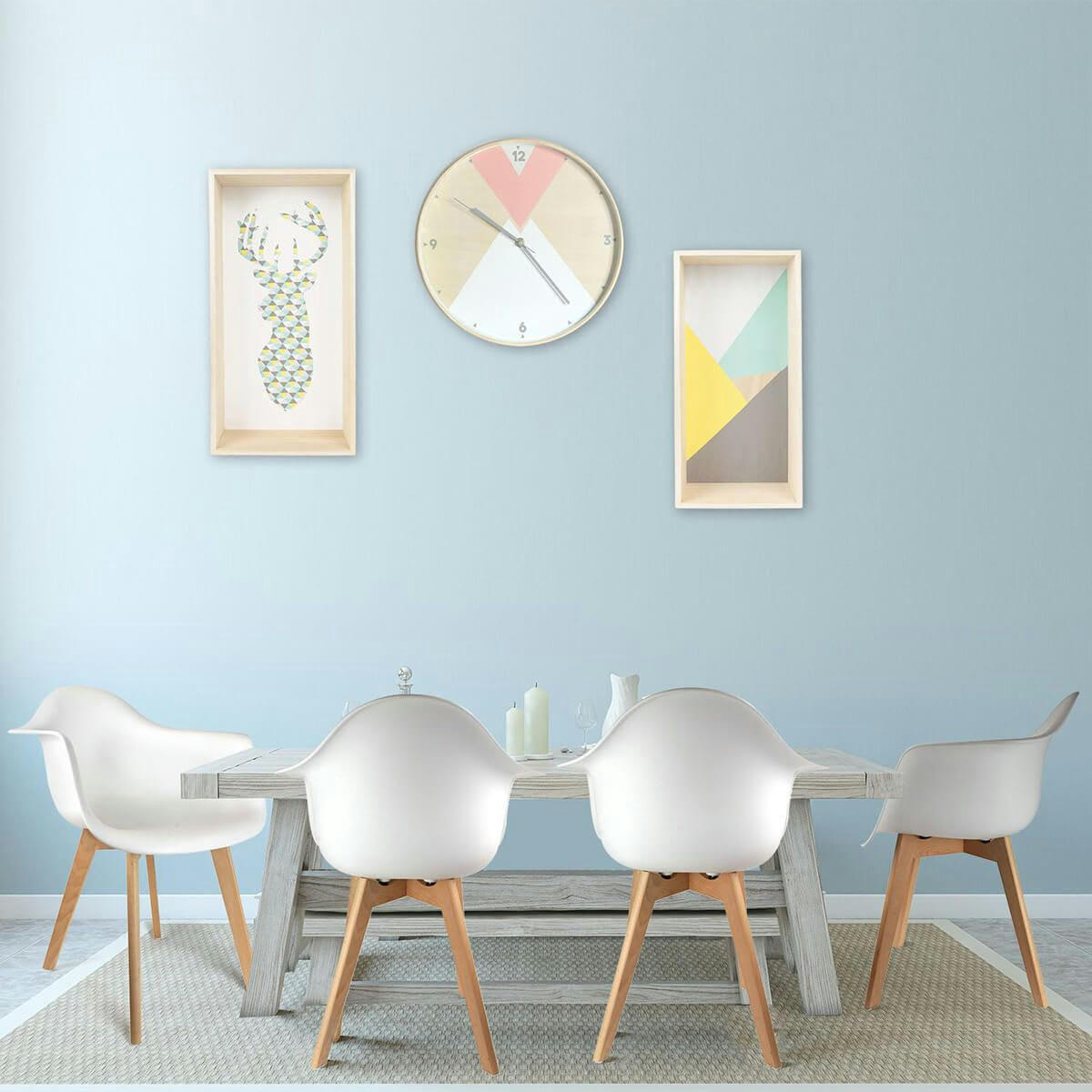 TRAVIS - Lot  de 2 fauteuils assises blanches