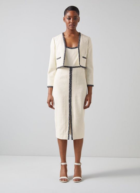 Tara Ivory Recycled Cotton Tweed Jacket
