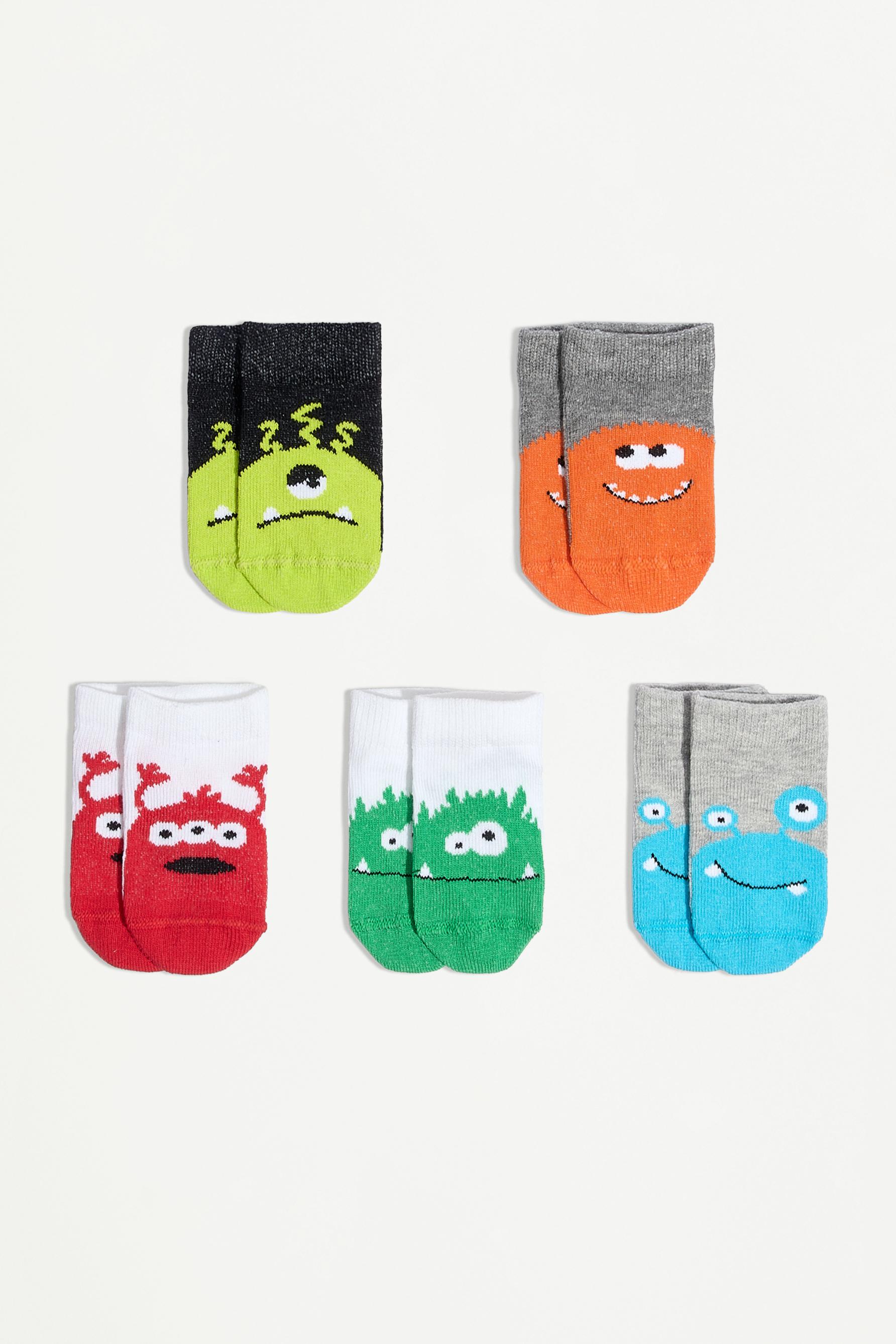 Calcetines tobilleros monstruos (Pack 5)